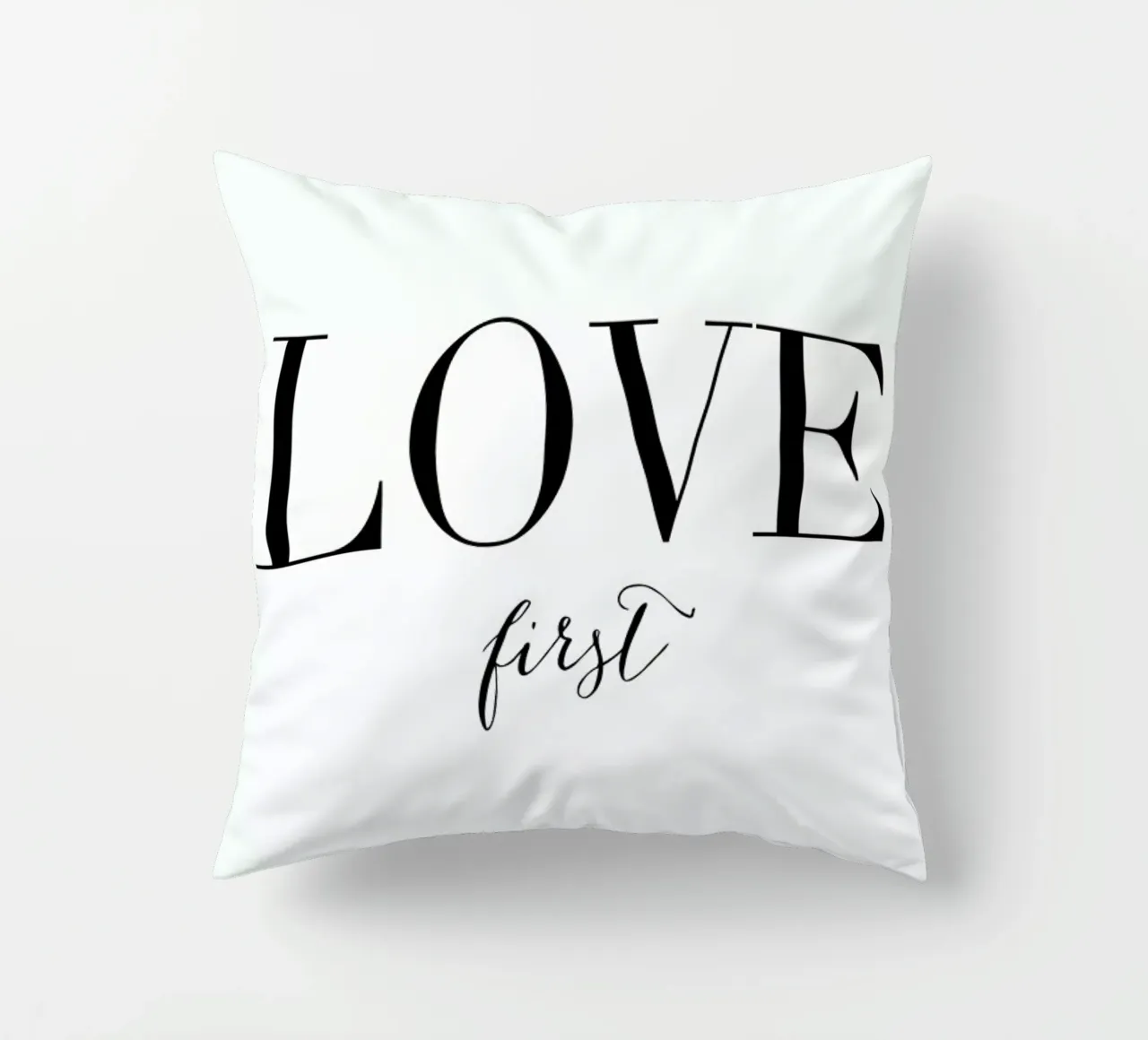 Love First decorative cushion by Amy & Kurt