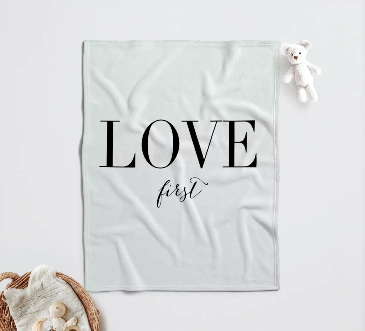 Love First plaid polaire de Amy & Kurt