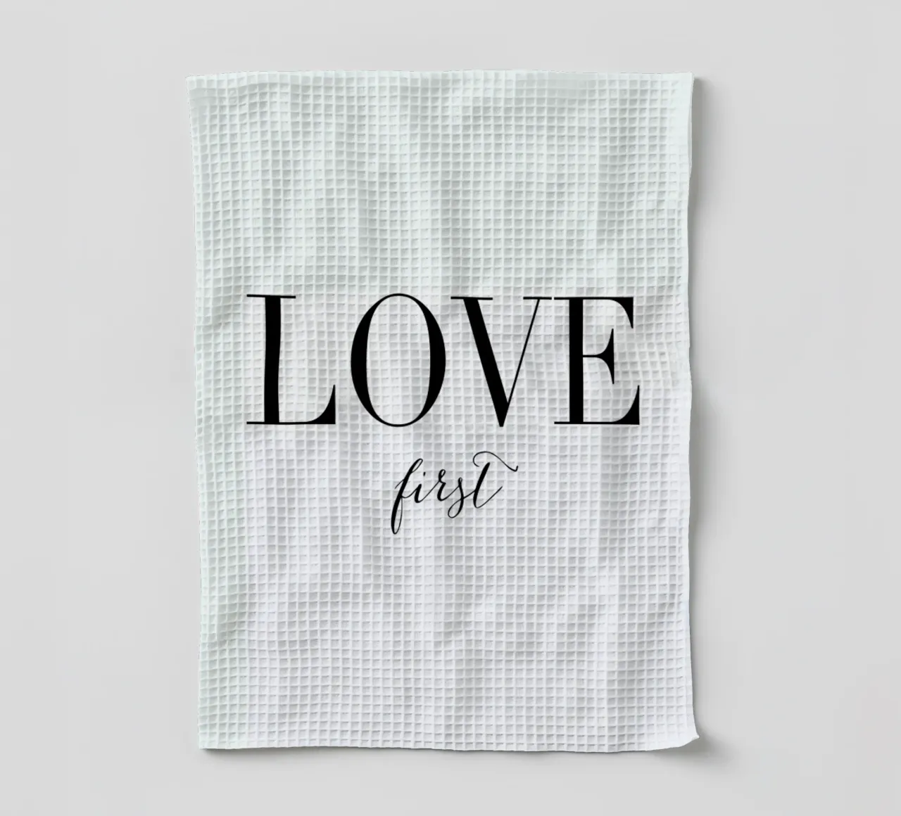 Love First canovaccio da cucina da Amy & Kurt