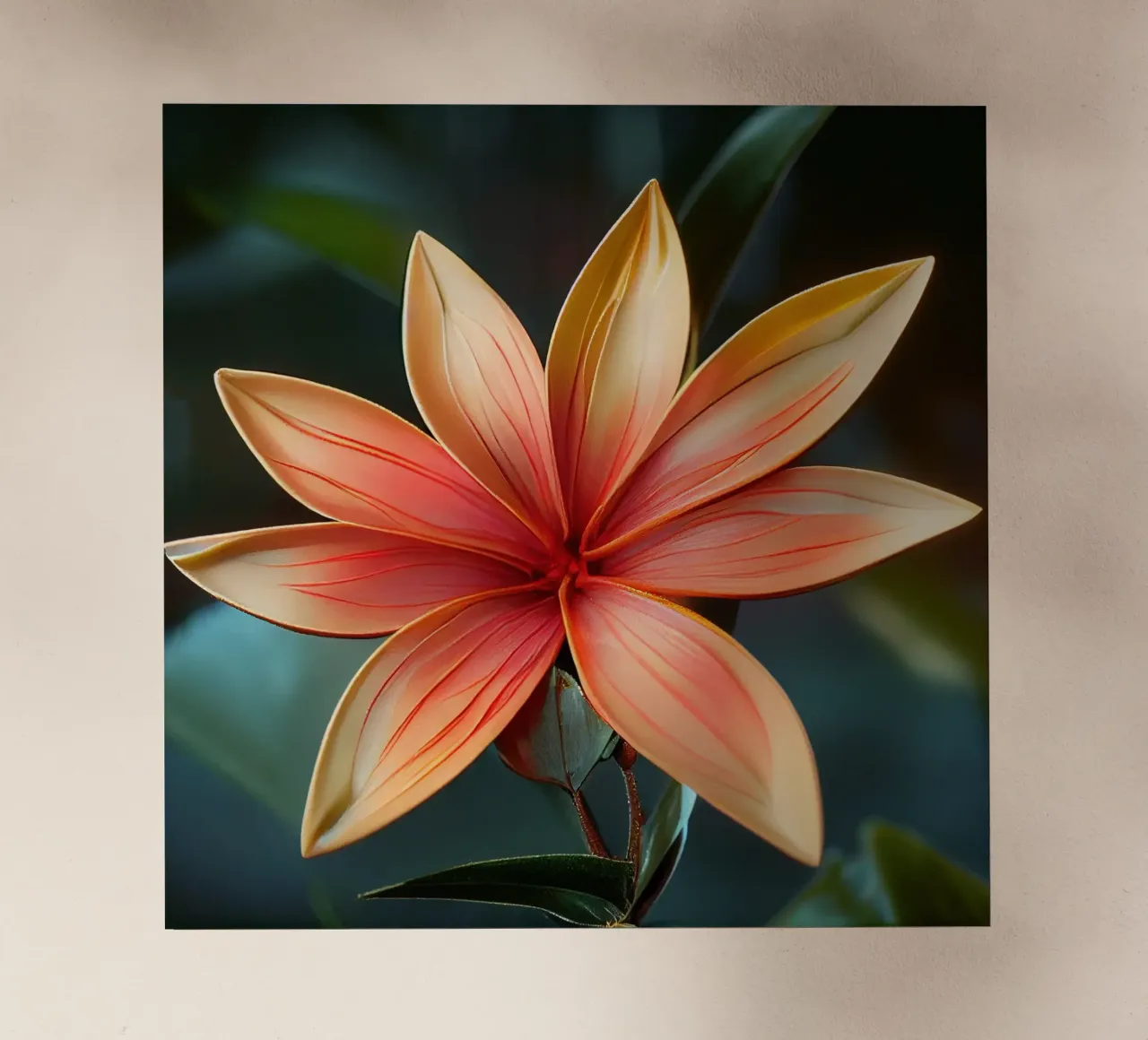 Macro Flor Ixora Coccinea lámina retroiluminada de Bold Blooms