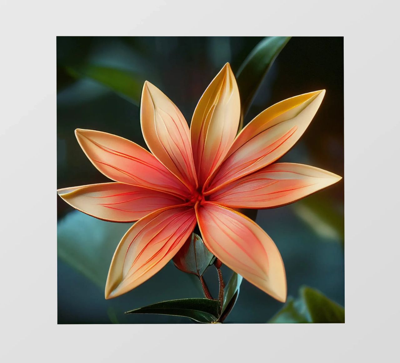 Macro Ixora Coccinea Flower telo in pvc da Bold Blooms