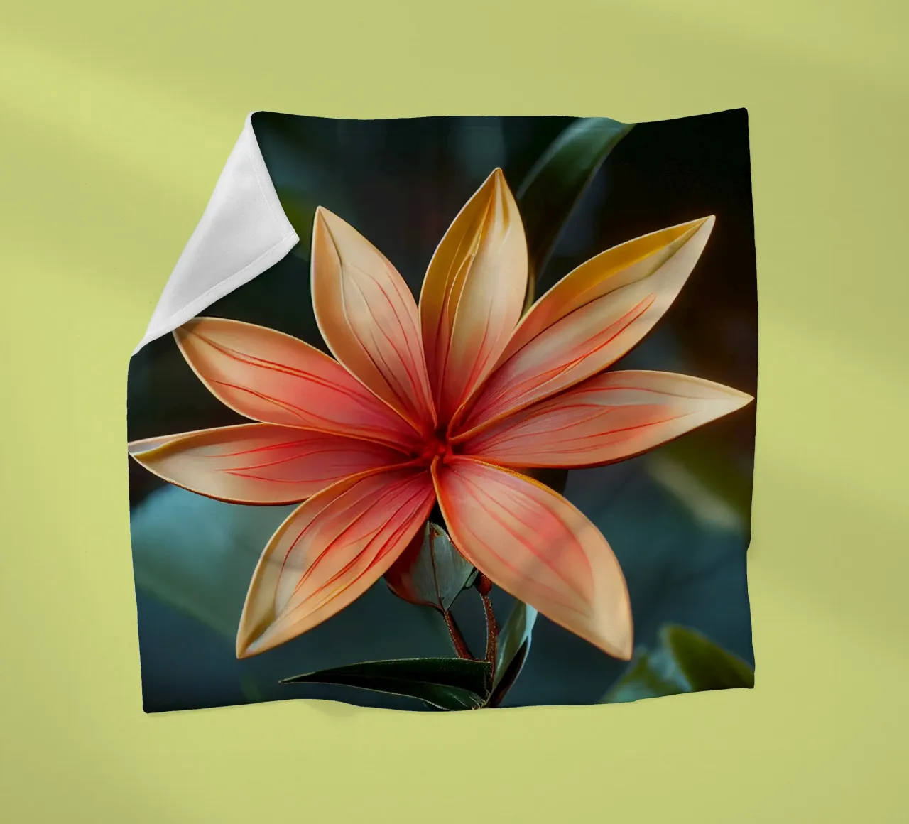 Macro Ixora Coccinea Flower coperta in pile da Bold Blooms