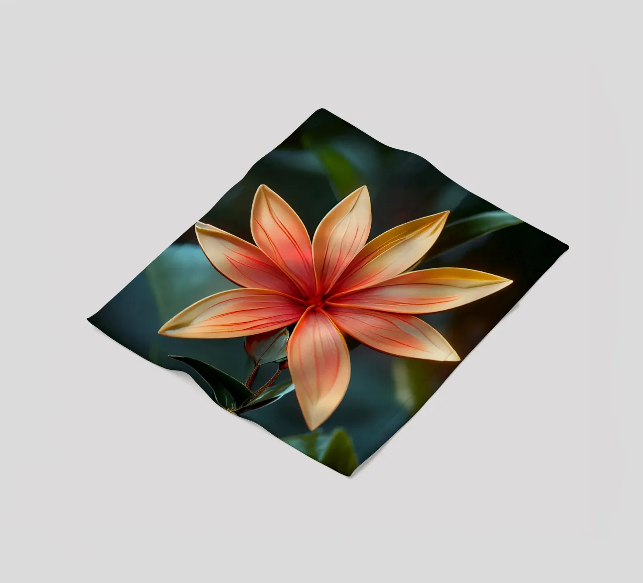 Macro Ixora Coccinea Flower coperta in pile da Bold Blooms