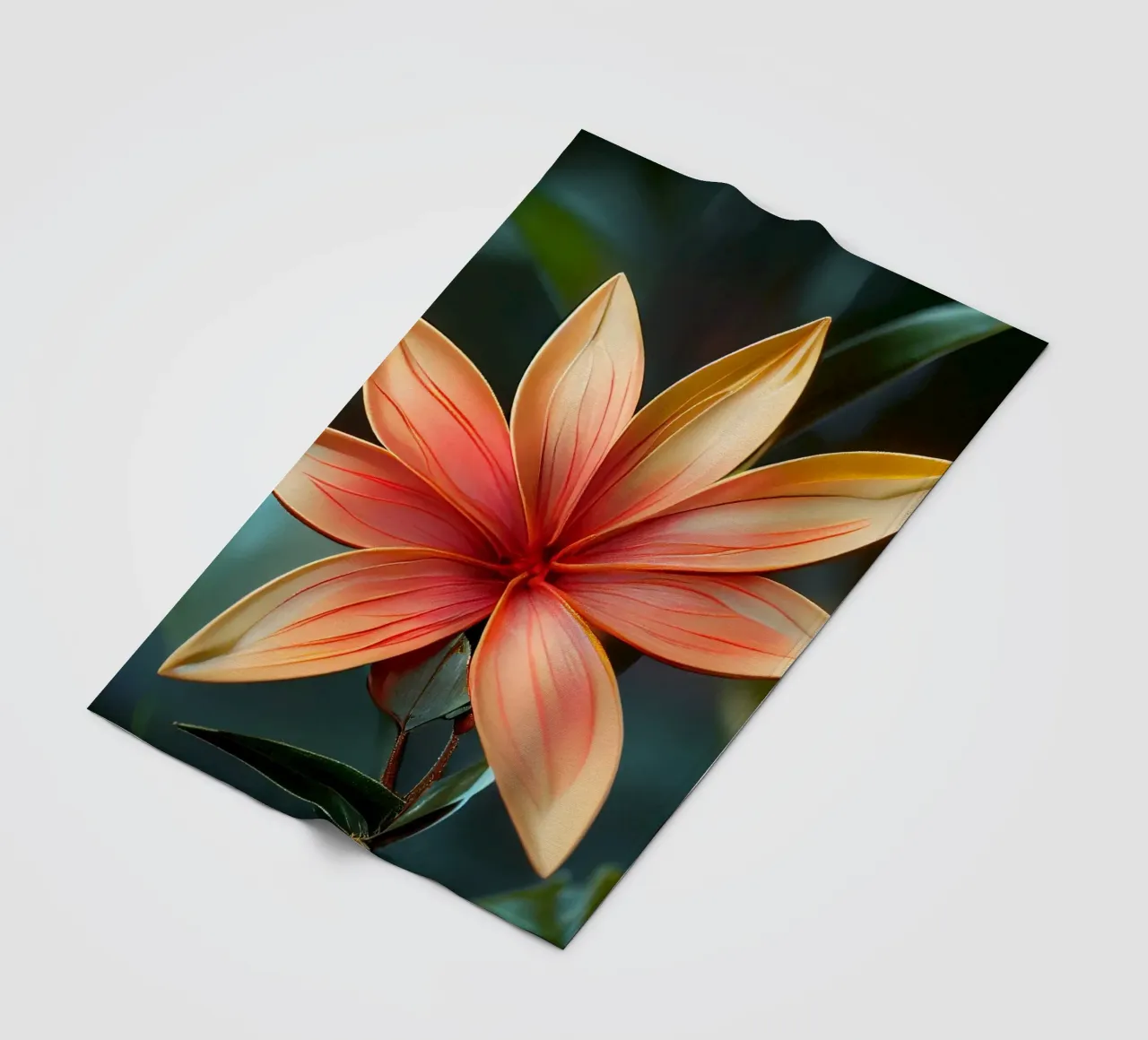 Macro Ixora Coccinea Flower coperta in pile da Bold Blooms