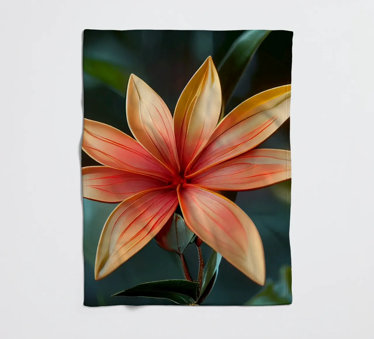 Macro Ixora Coccinea Flower coperta in pile da Bold Blooms