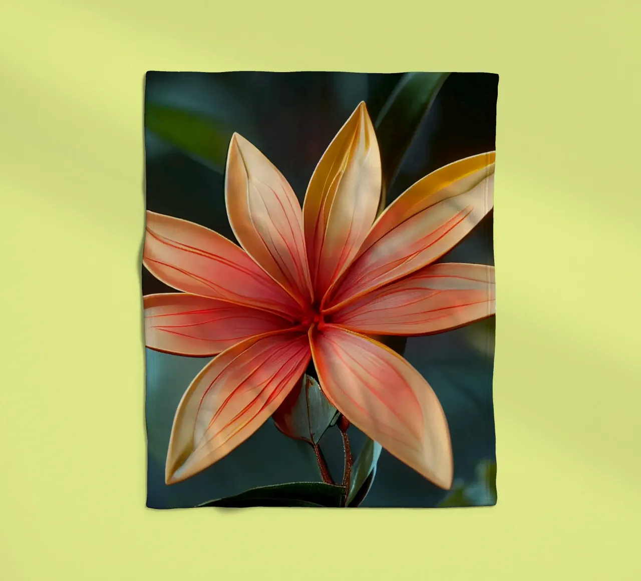 Macro Ixora Coccinea Flower coperta in pile da Bold Blooms