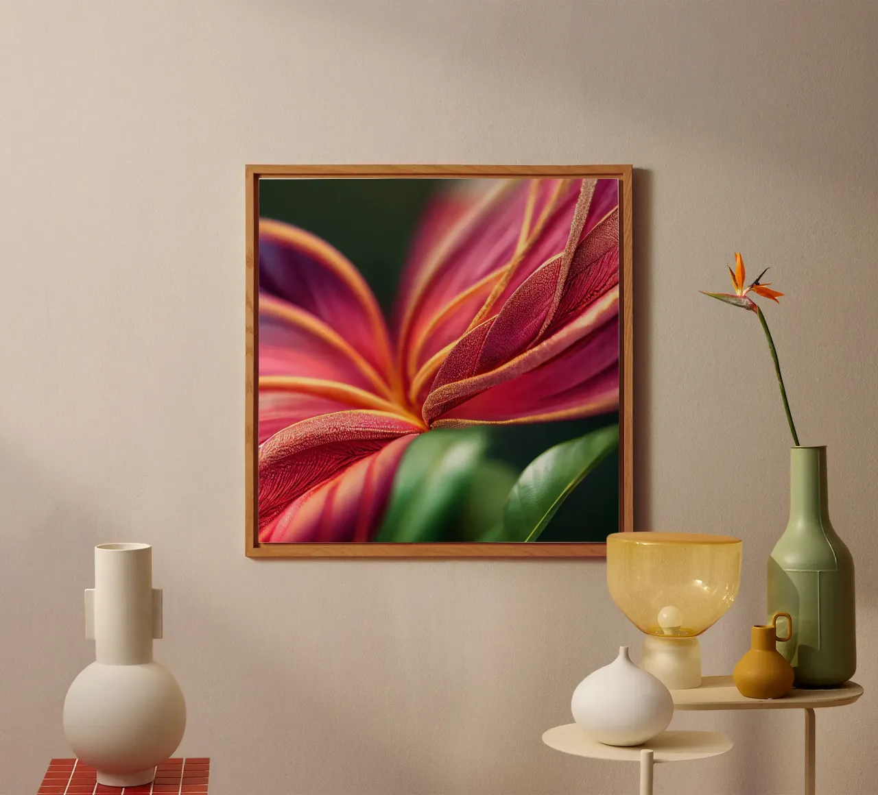 Macro Ixora Coccinea Flower alluminio dibond da Bold Blooms