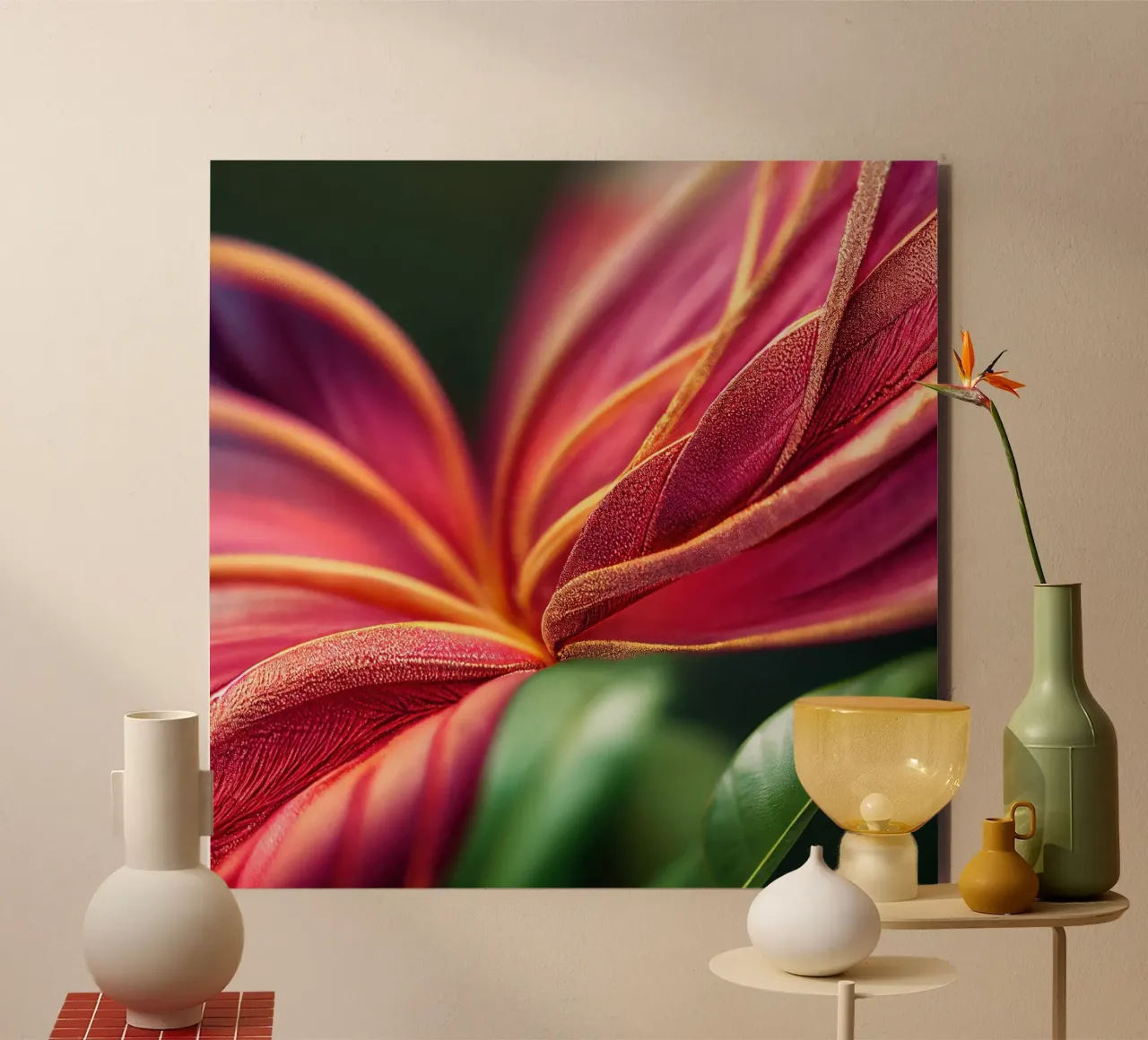 Macro Ixora Coccinea Flower alluminio dibond da Bold Blooms