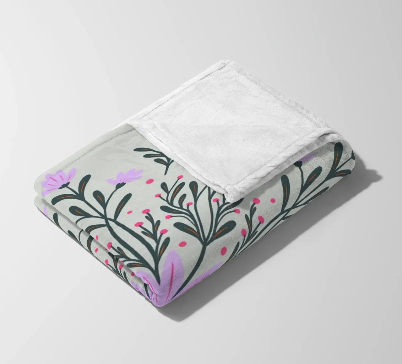 Spring floral mandala fleece blanket by Wackapacka