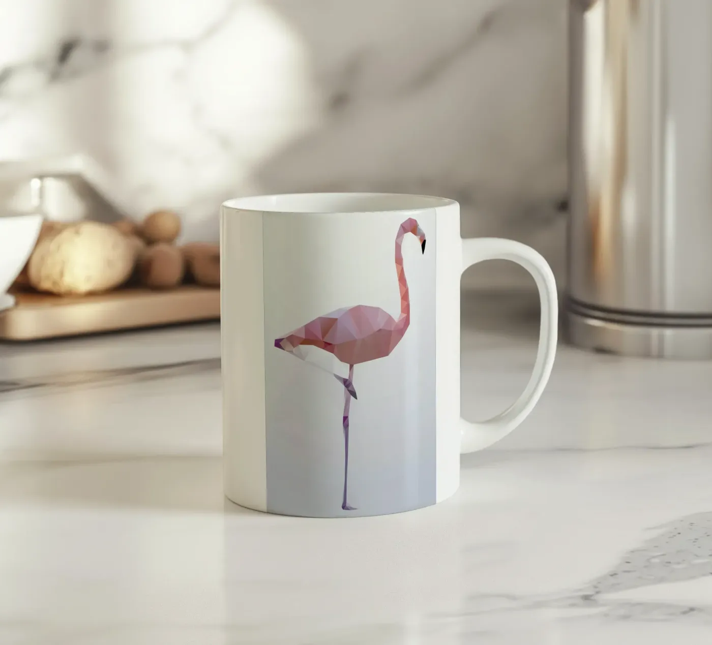 Flamingo ceramic mug by Three Of The Possessed