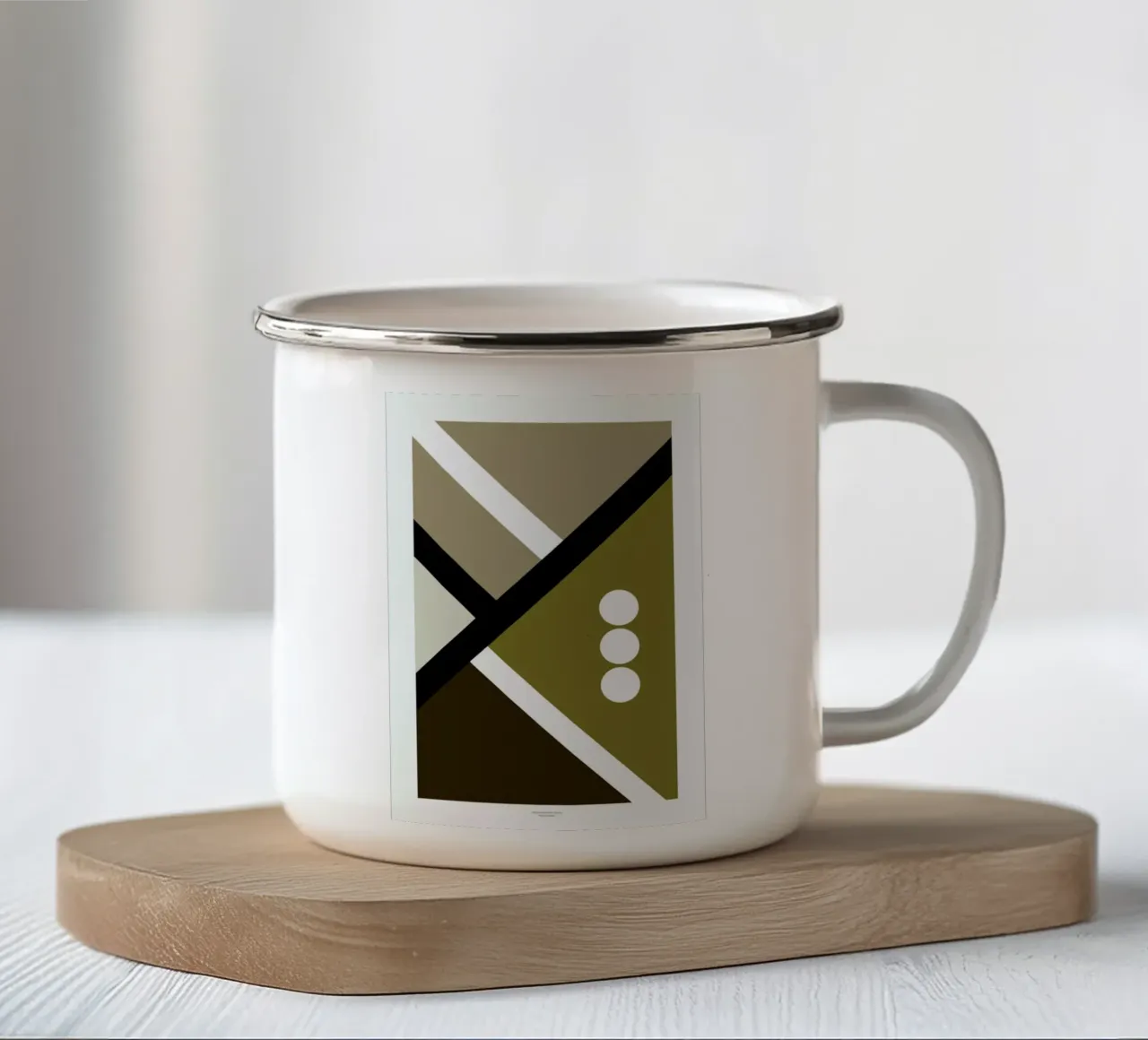 Colour Block I Emaille Tasse von Nordic Creators