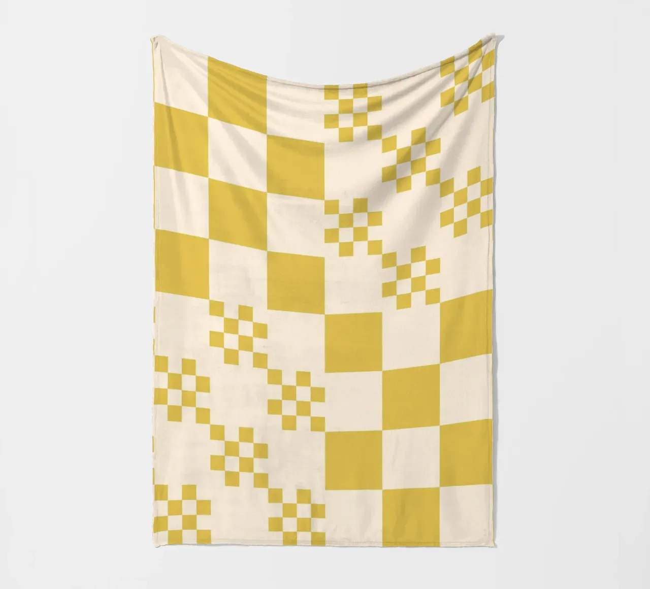 Funky grid pattern fleece blanket by Wackapacka