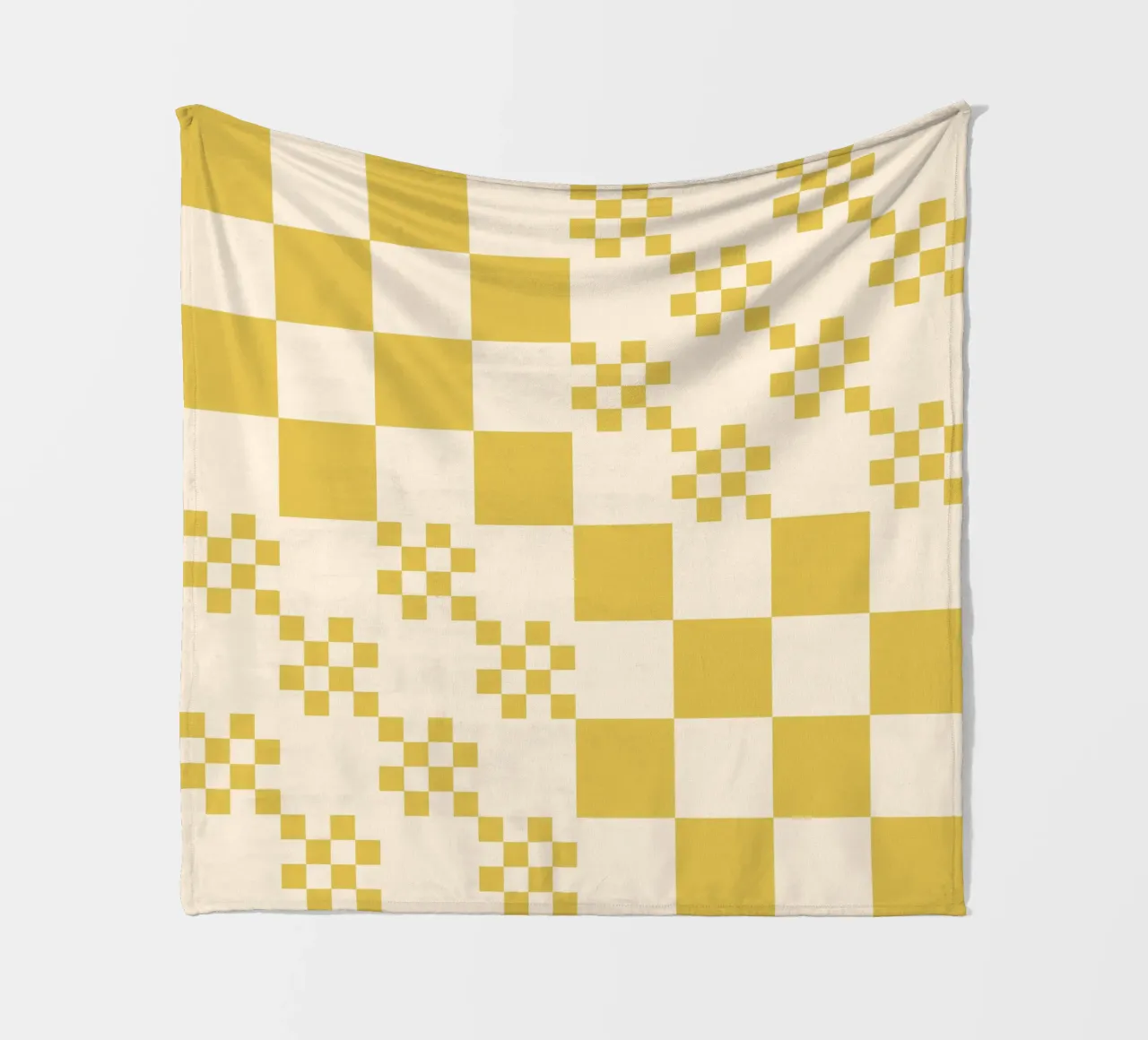 Funky grid pattern fleece blanket by Wackapacka