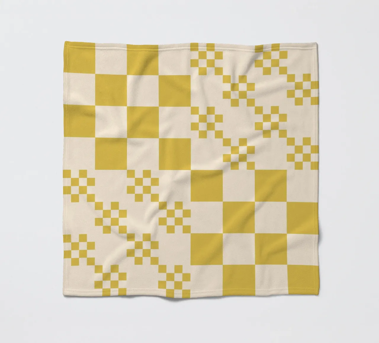 Funky grid pattern fleece blanket by Wackapacka