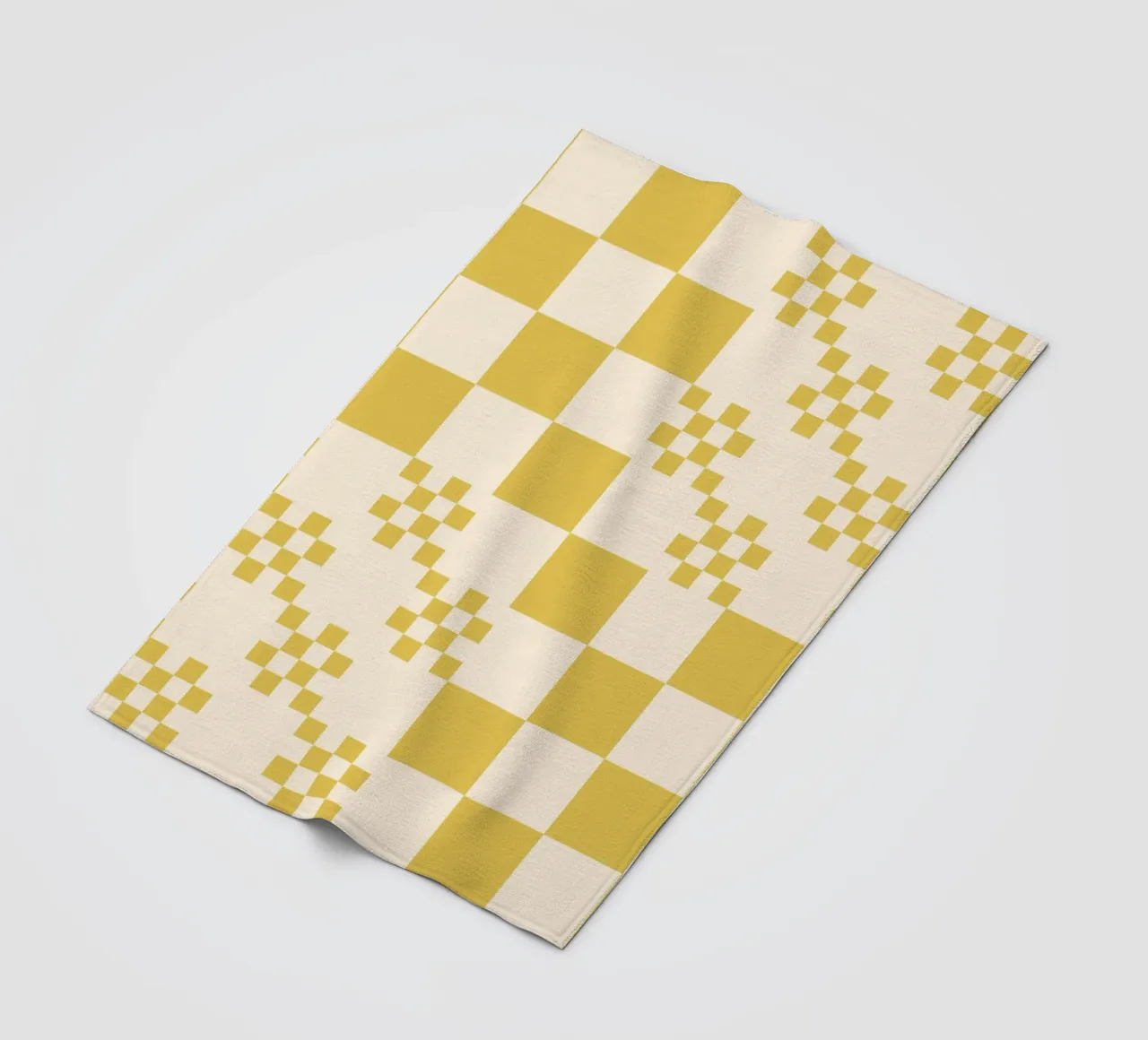 Funky grid pattern fleece blanket by Wackapacka