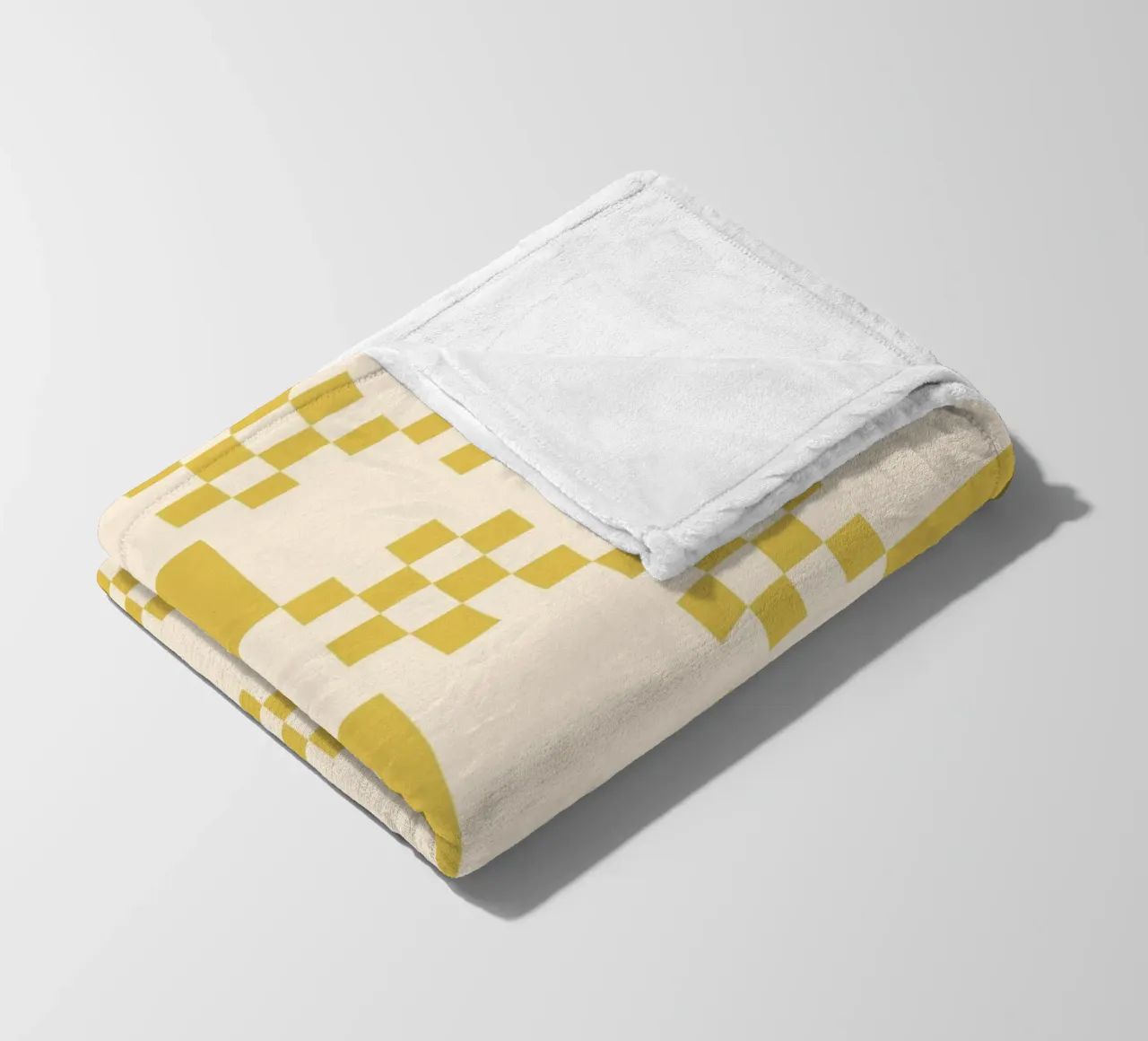 Funky grid pattern fleece blanket by Wackapacka