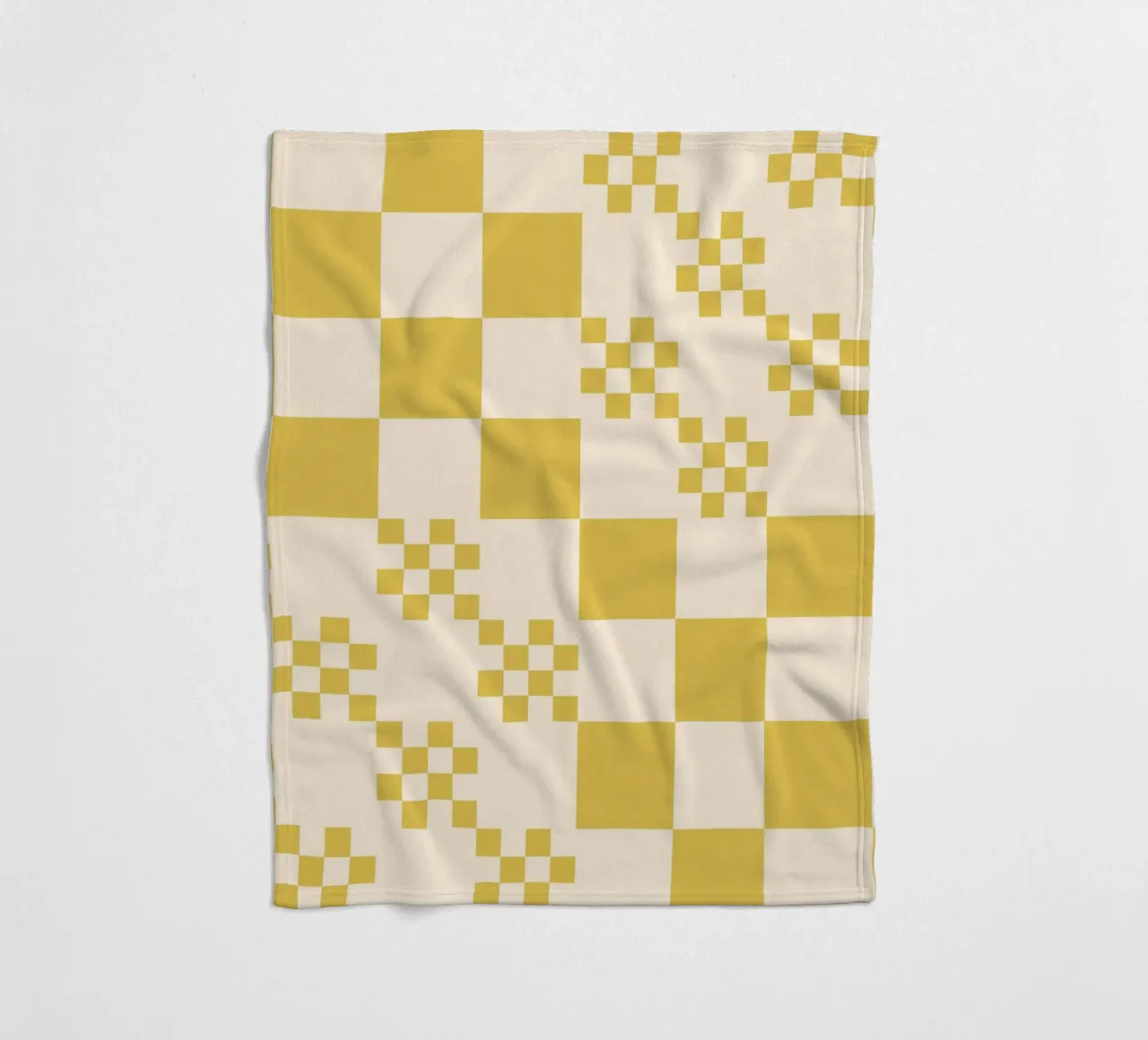 Funky grid pattern fleece blanket by Wackapacka