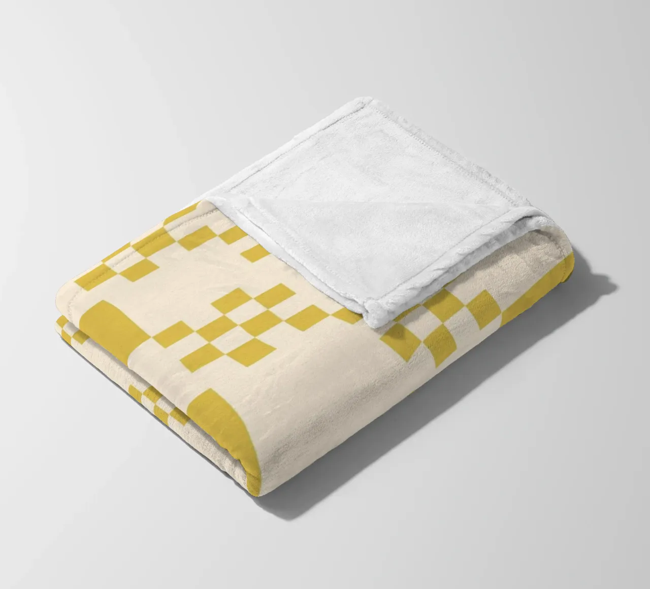 Funky grid pattern fleece blanket by Wackapacka