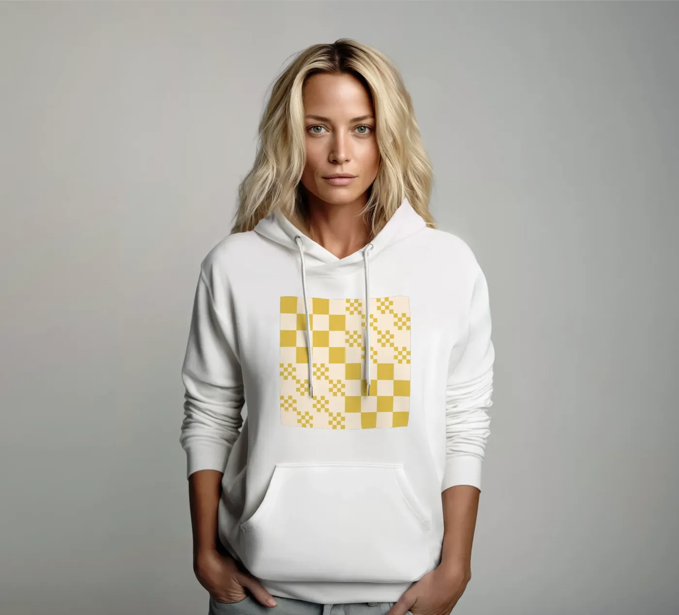 Flippiges Gittermuster Hoodie von Wackapacka
