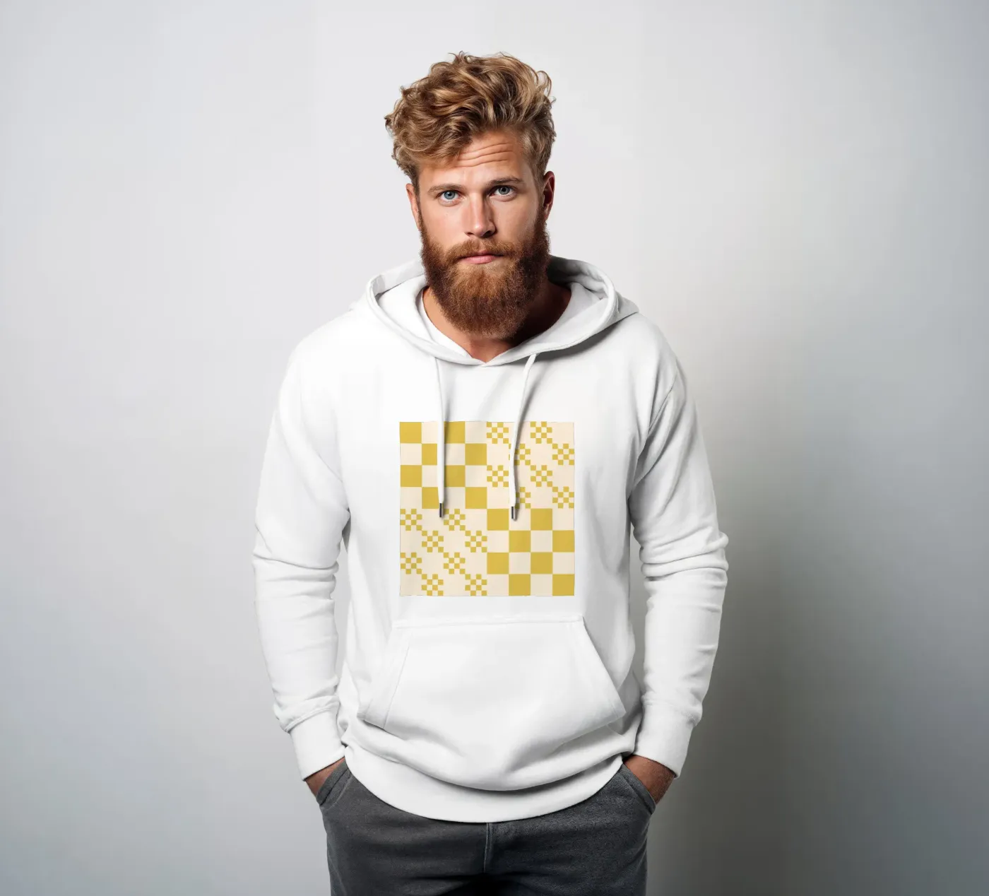 Funky grid pattern hoodie by Wackapacka