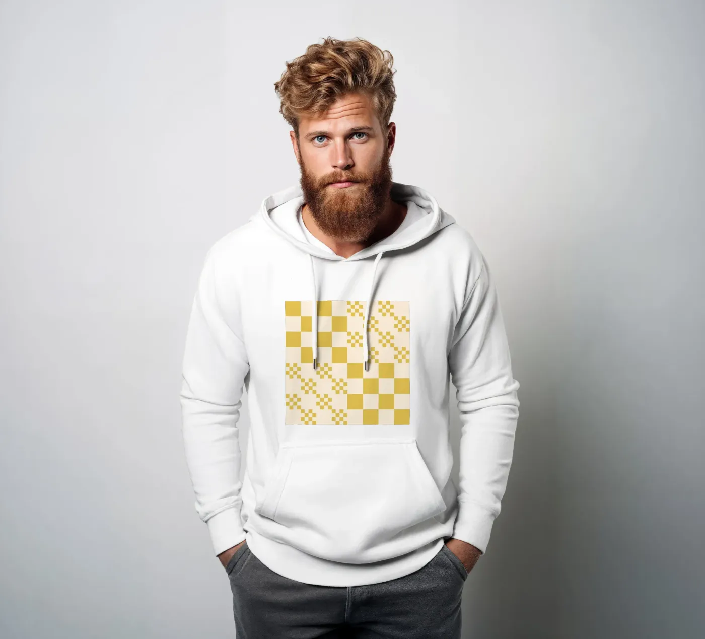 Flippiges Gittermuster Hoodie von Wackapacka