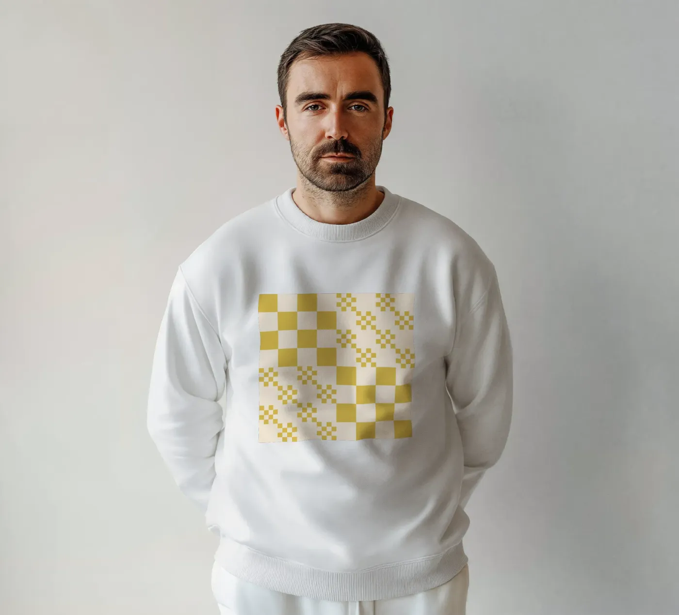 Funky grid pattern sweatshirt by Wackapacka