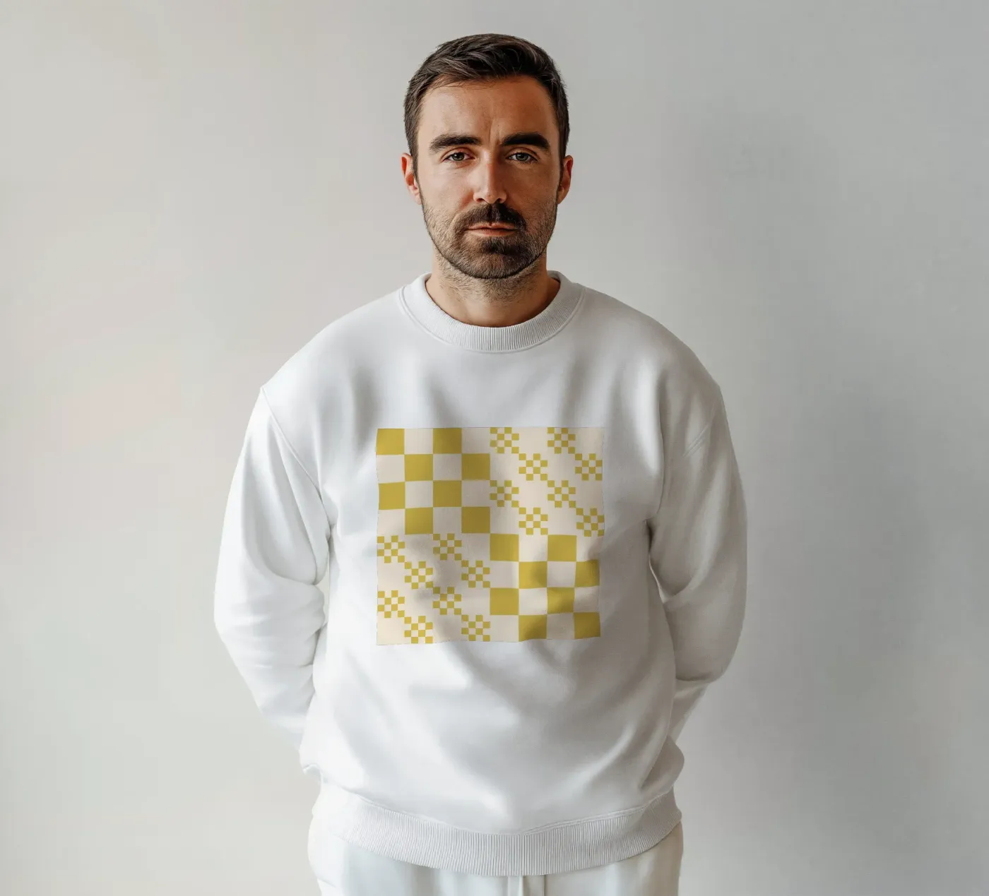 Funky grid pattern sweatshirt by Wackapacka