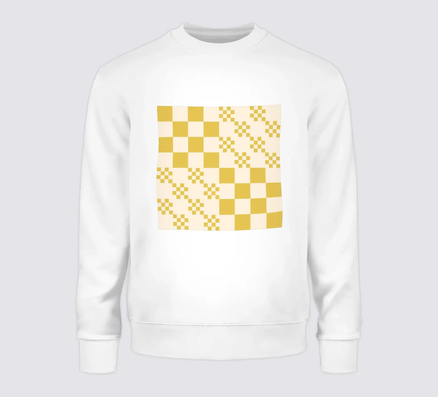 Funky grid pattern sweatshirt by Wackapacka