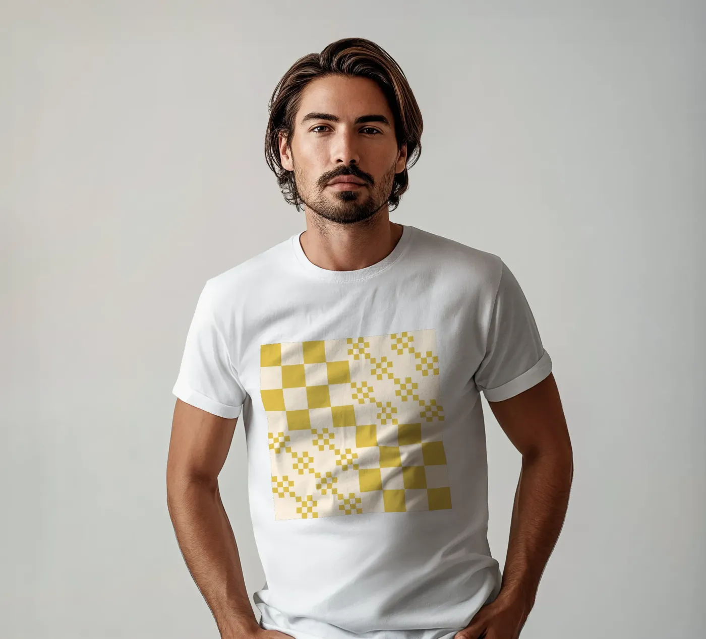 Motivo a griglia divertente t-shirt da Wackapacka