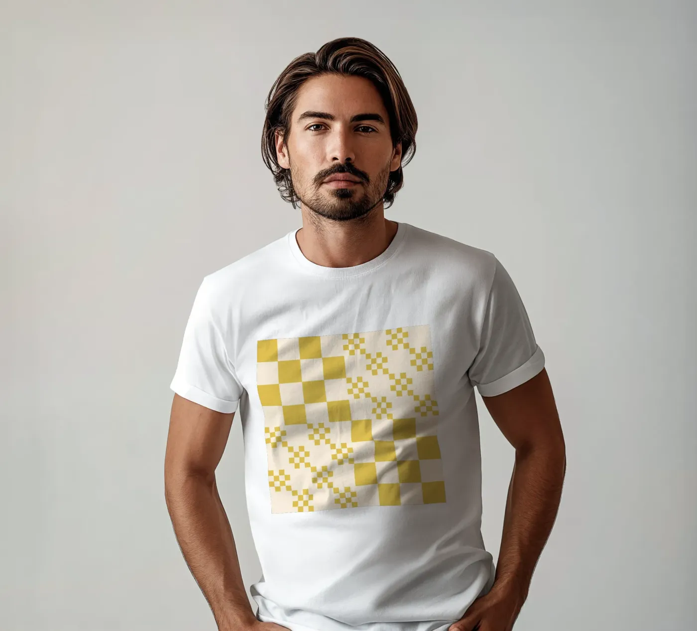 Motivo a griglia divertente t-shirt da Wackapacka