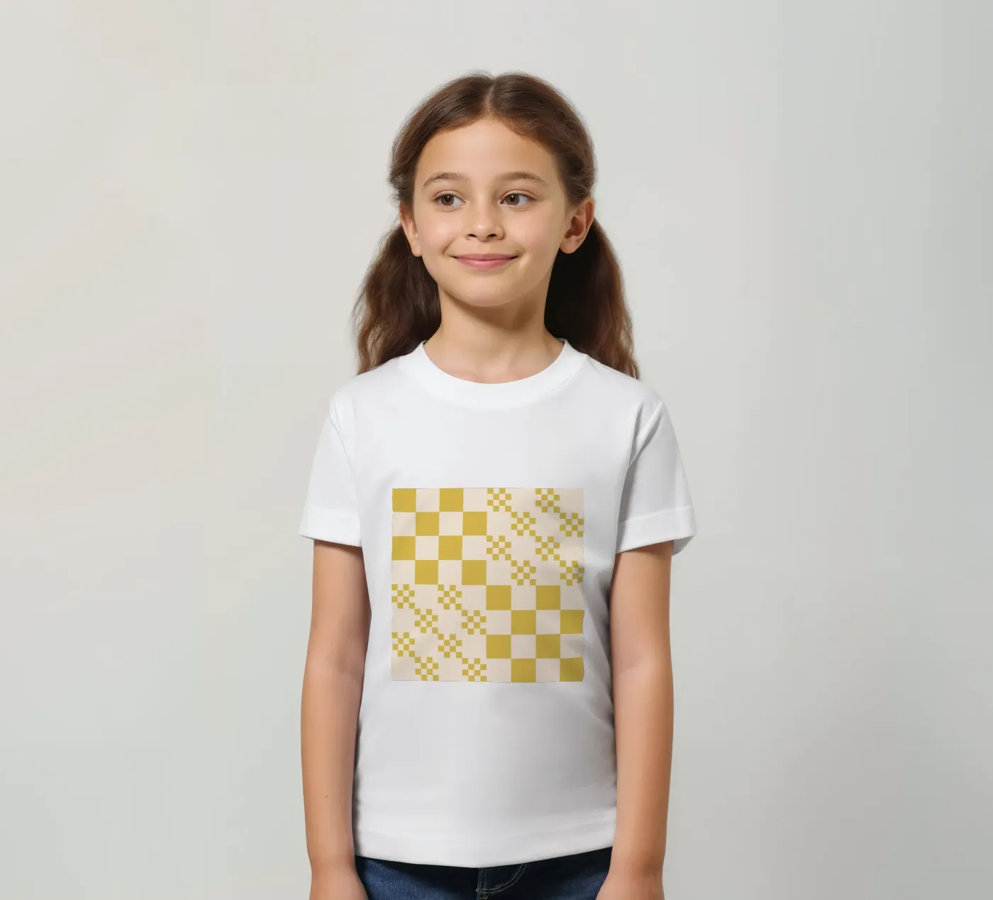 Funky grid pattern kids t-shirt by Wackapacka