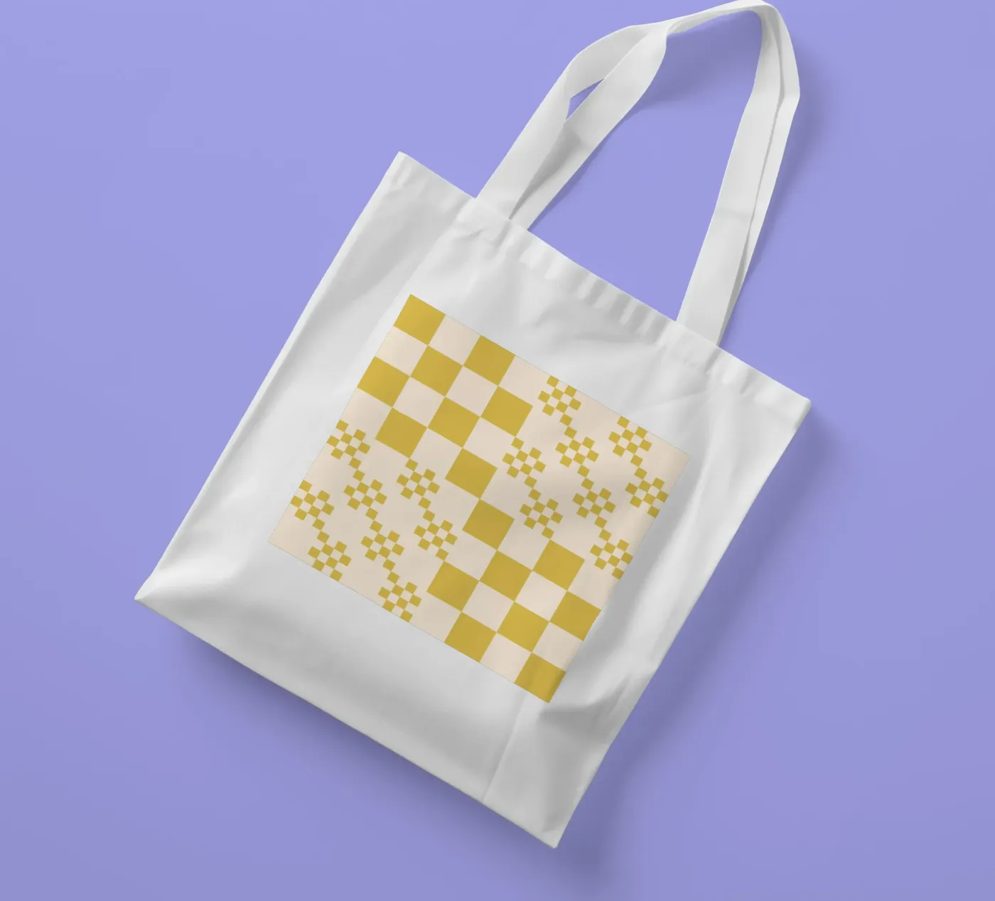 Funky grid pattern tote bag by Wackapacka