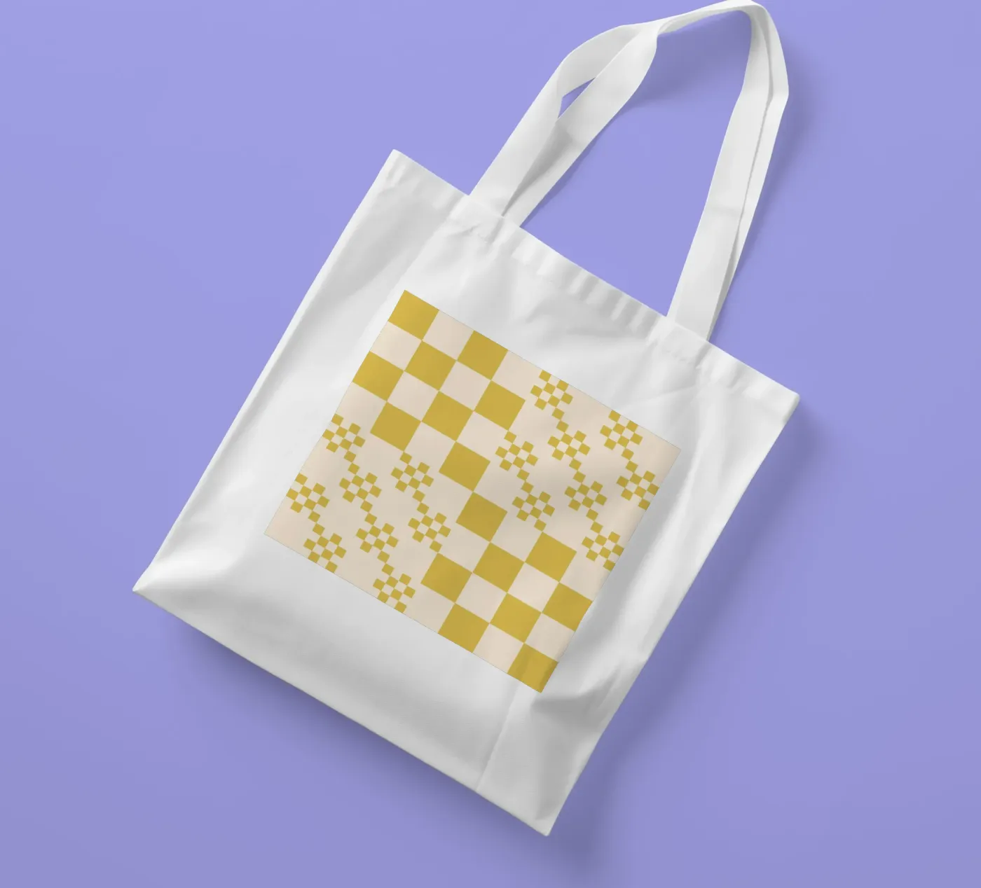 Funky grid pattern tote bag by Wackapacka