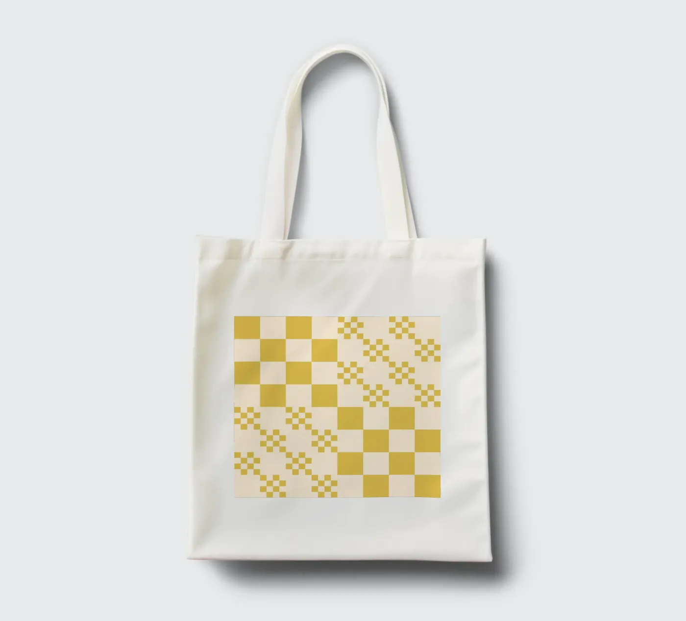 Funky grid pattern tote bag by Wackapacka