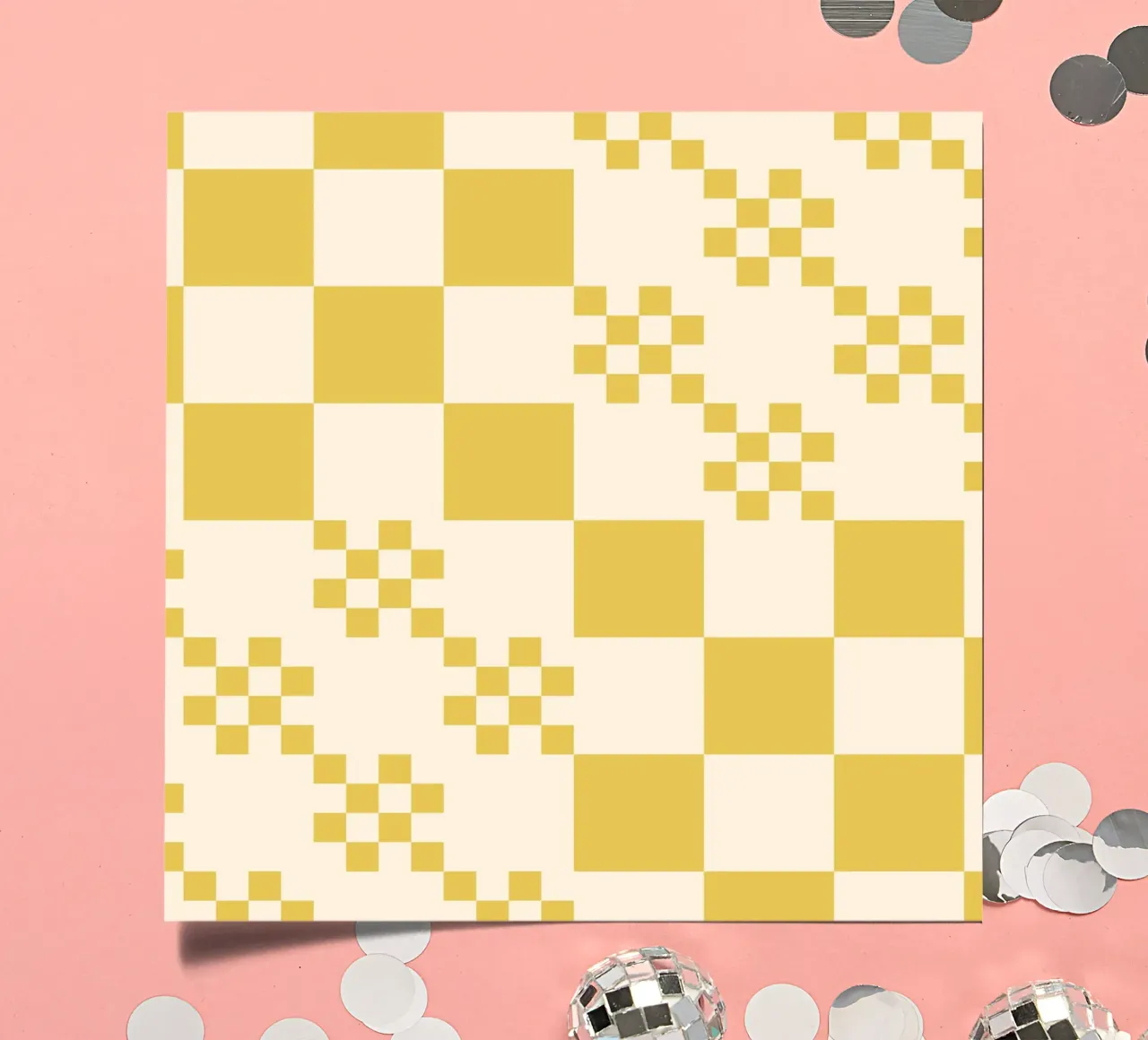 Funky grid pattern sticker sheet by Wackapacka