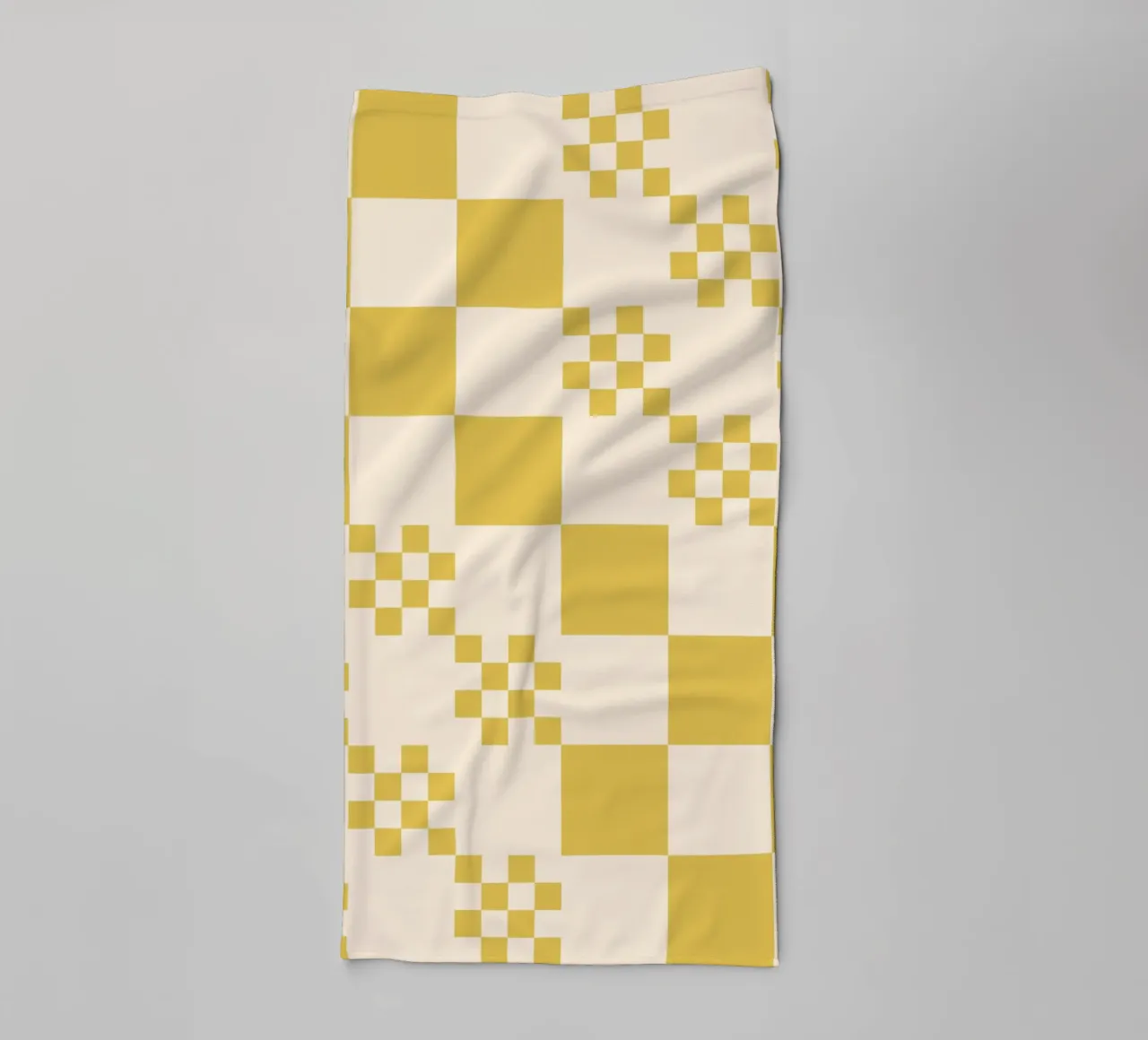 Funky rasterpatroon badhanddoek van Wackapacka