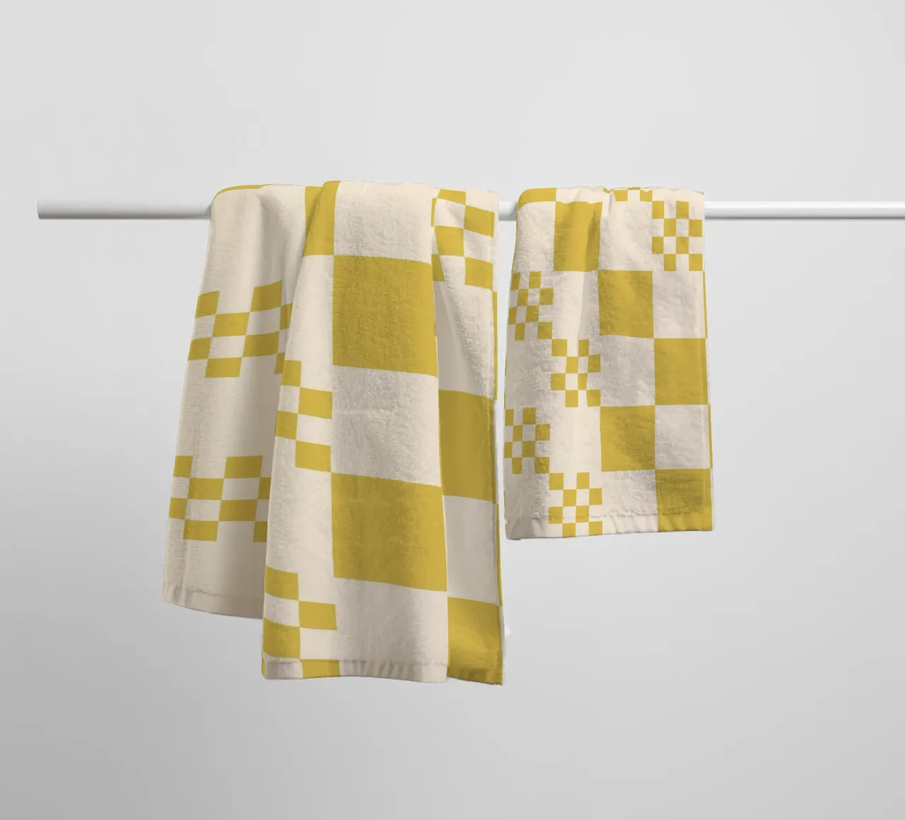 Funky rasterpatroon badhanddoek van Wackapacka