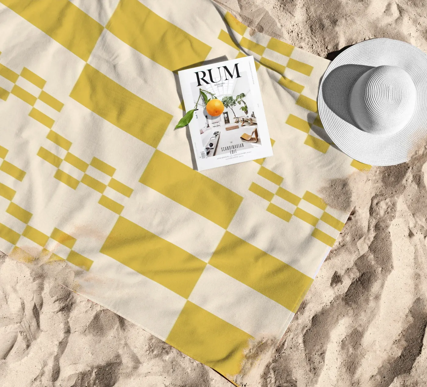 Motif de grille amusant serviette de plage de Wackapacka