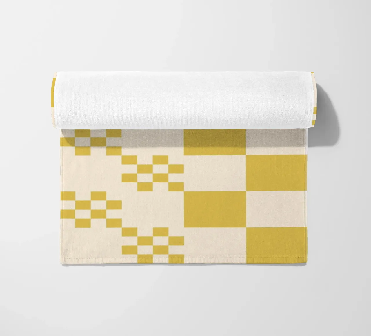 Funky grid pattern beach towel by Wackapacka