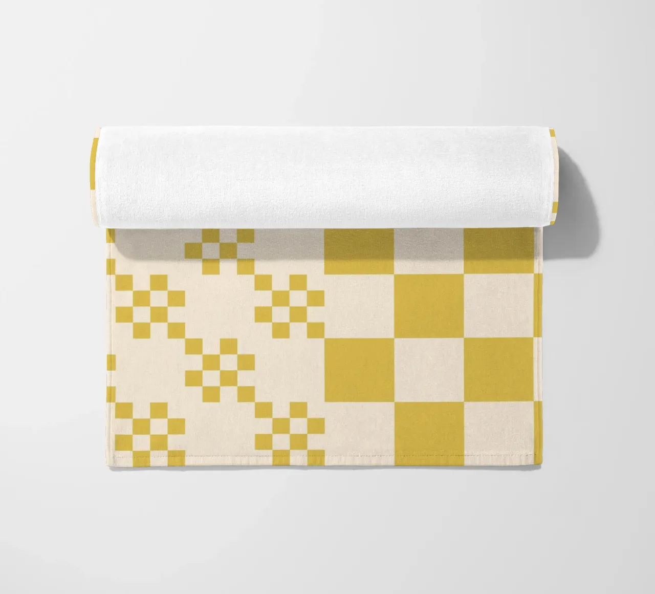 Funky grid pattern beach towel by Wackapacka