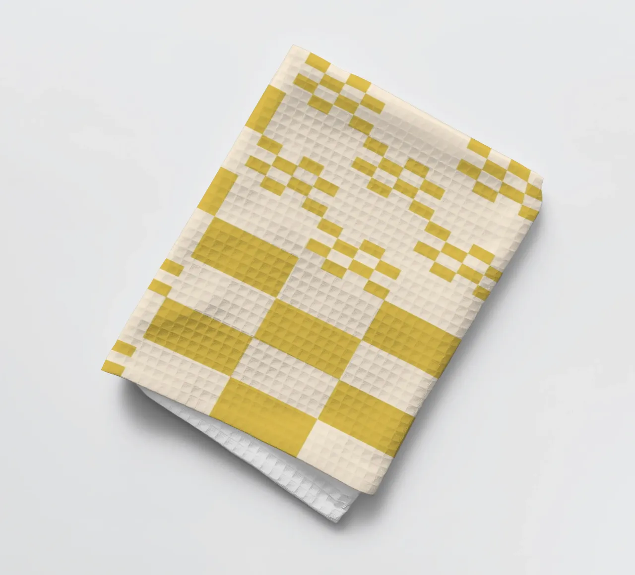 Funky grid pattern tea towel by Wackapacka