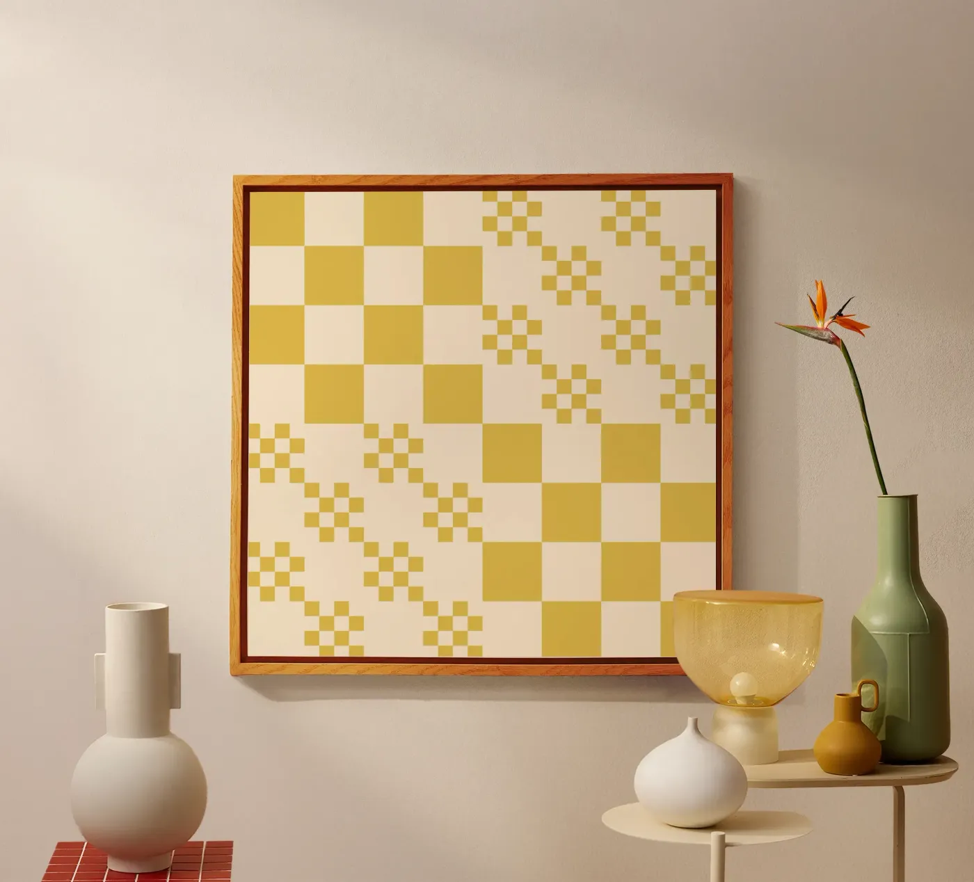 Funky grid pattern plexiglas de Wackapacka