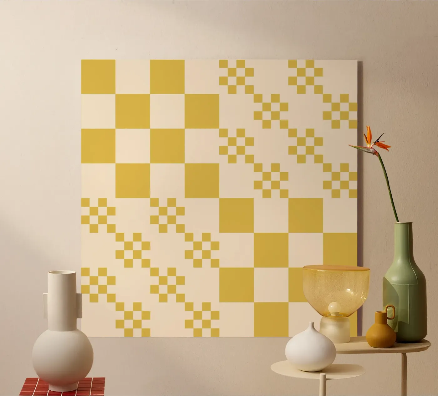 Funky grid pattern plexiglas de Wackapacka