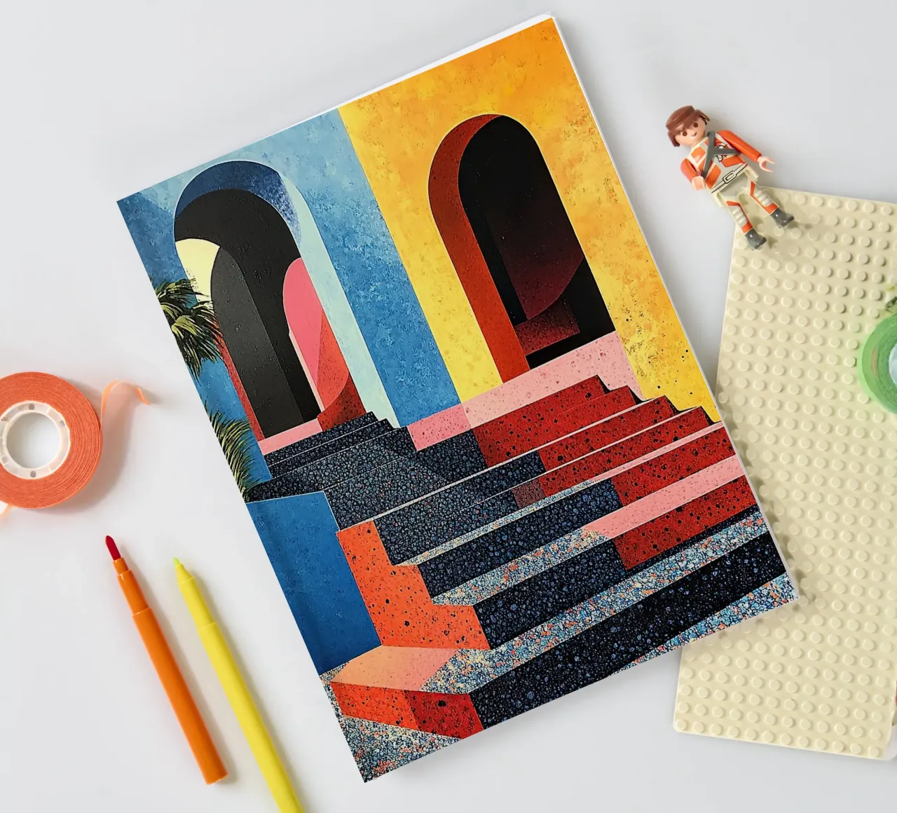 Surréalisme Architecture Design Géométrie carnet de notes de Nikis Art Studio