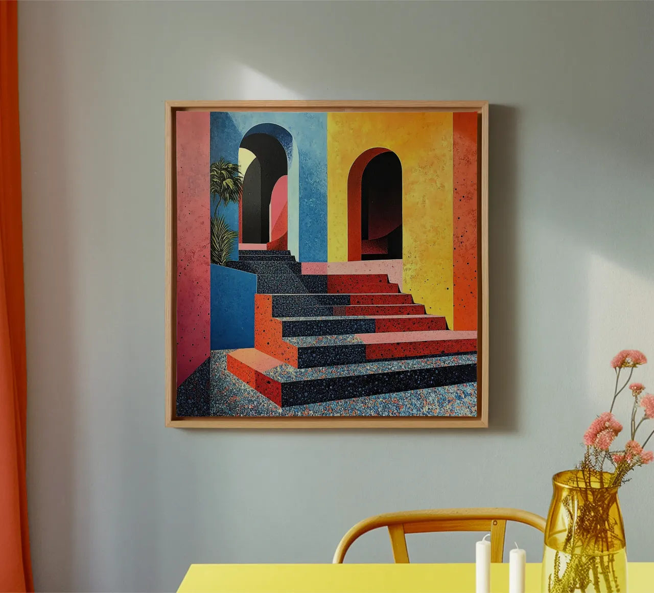 Surrealism Architecture Design Geometry canvas by Nikis Art Studio