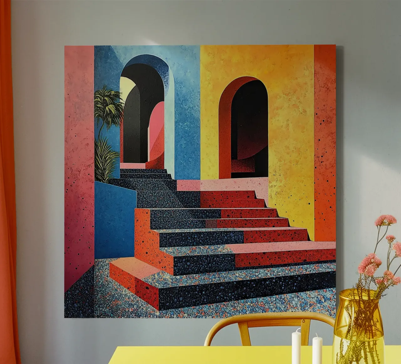 Surréalisme Architecture Design Géométrie toile de Nikis Art Studio