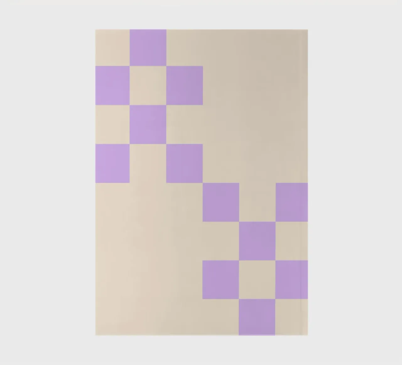 Grid stripes cream and violet notebook by Wackapacka