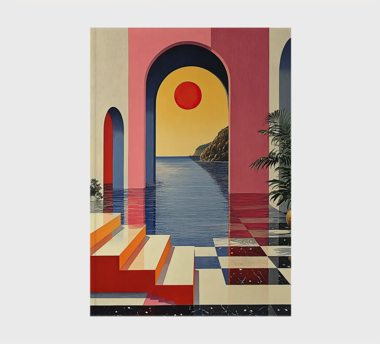 Surrealism Architecture Design Geometry notebook by Nikis Art Studio