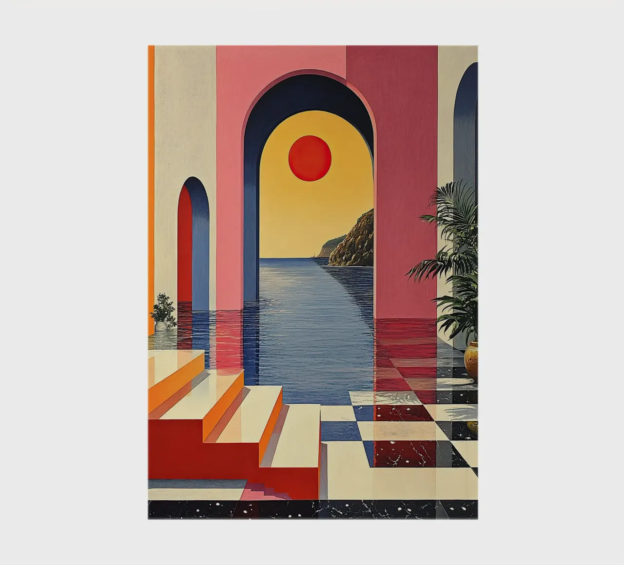 Surrealism Architecture Design Geometry notebook by Nikis Art Studio