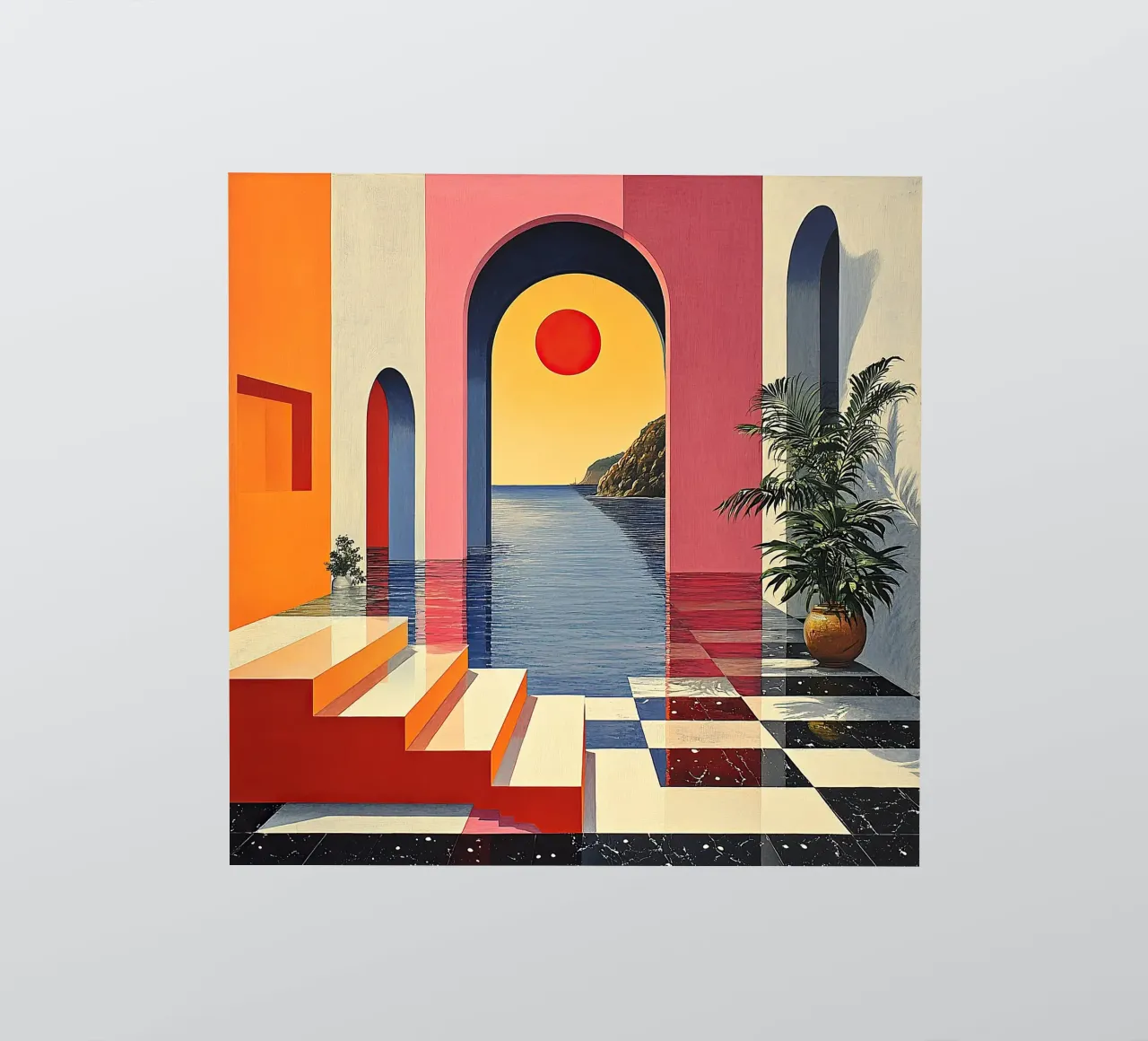 Surrealism Architecture Design Geometry sticker by Nikis Art Studio